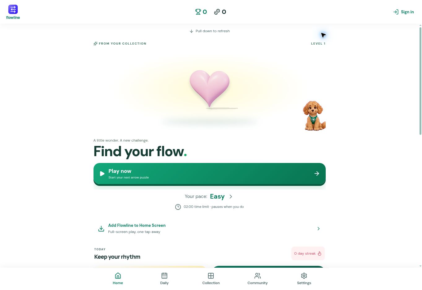 Flowline: Flowline home
